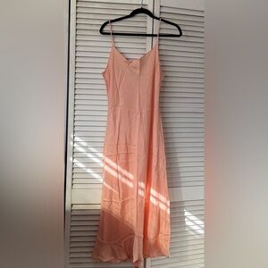 Elegant Peach Maxi Dress